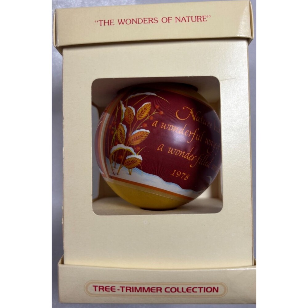 Vintage Hallmark Glass Ornament The Wonders of Nature 1978 Tree Trimmer NIB